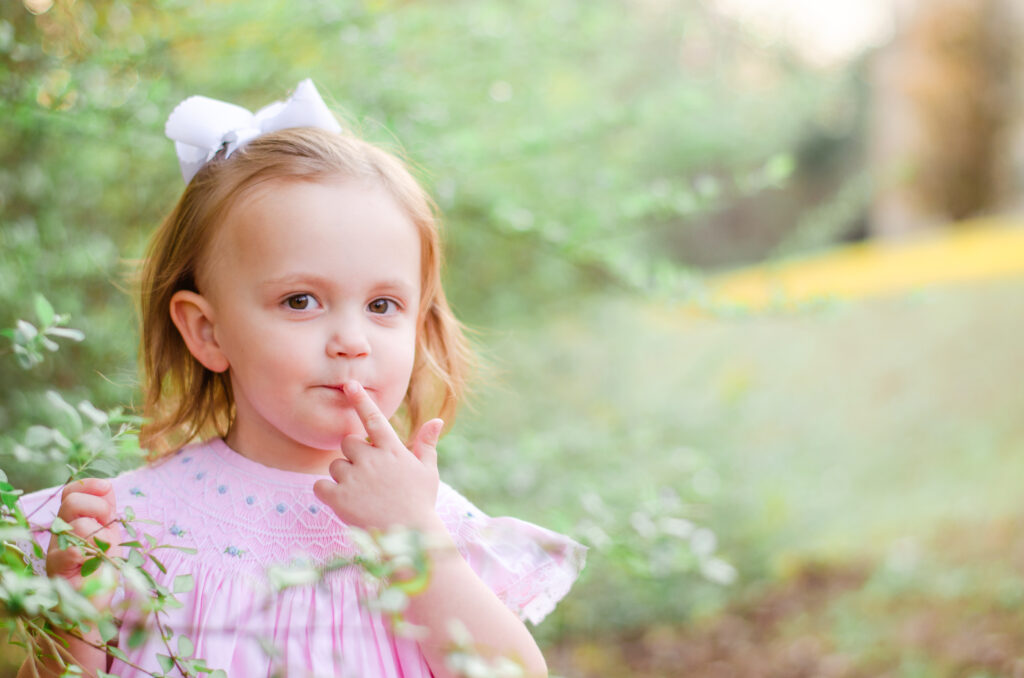 light and airy toddler posing