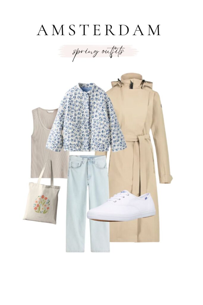 amsterdam quilted jacket spring outfit