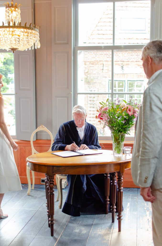 officiant signing wedding