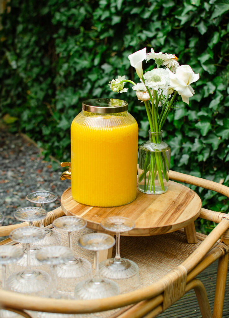 drink cart set up by nori picnics