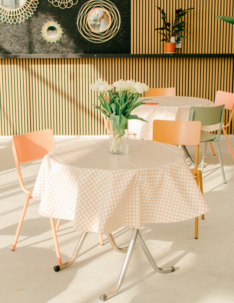 a seat at the tulip barn in hillegom
